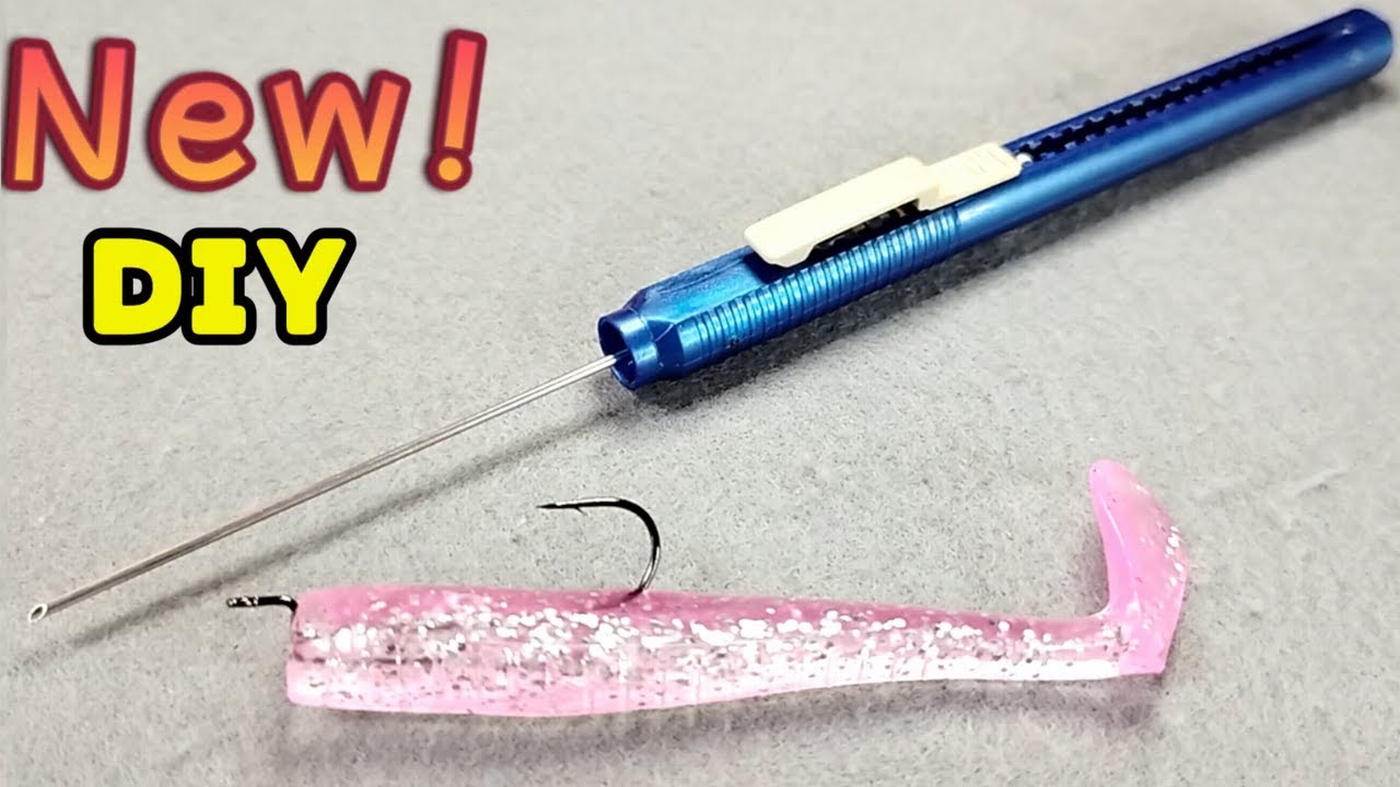New! Worm threader. You can stick a hook into a worm in one step. DIY Fishing.