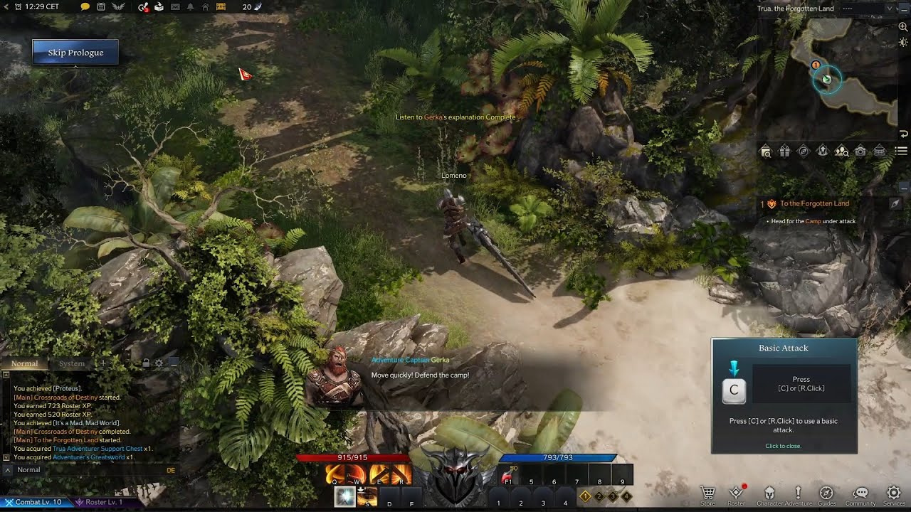 Lost Ark - Warrior Gameplay Part 1 (free to play top-down action role-playing game RPG)