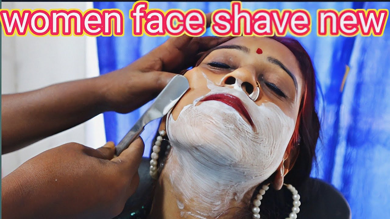 women face shave housewife face shaving girl face shave #viral#video#1.2M#views