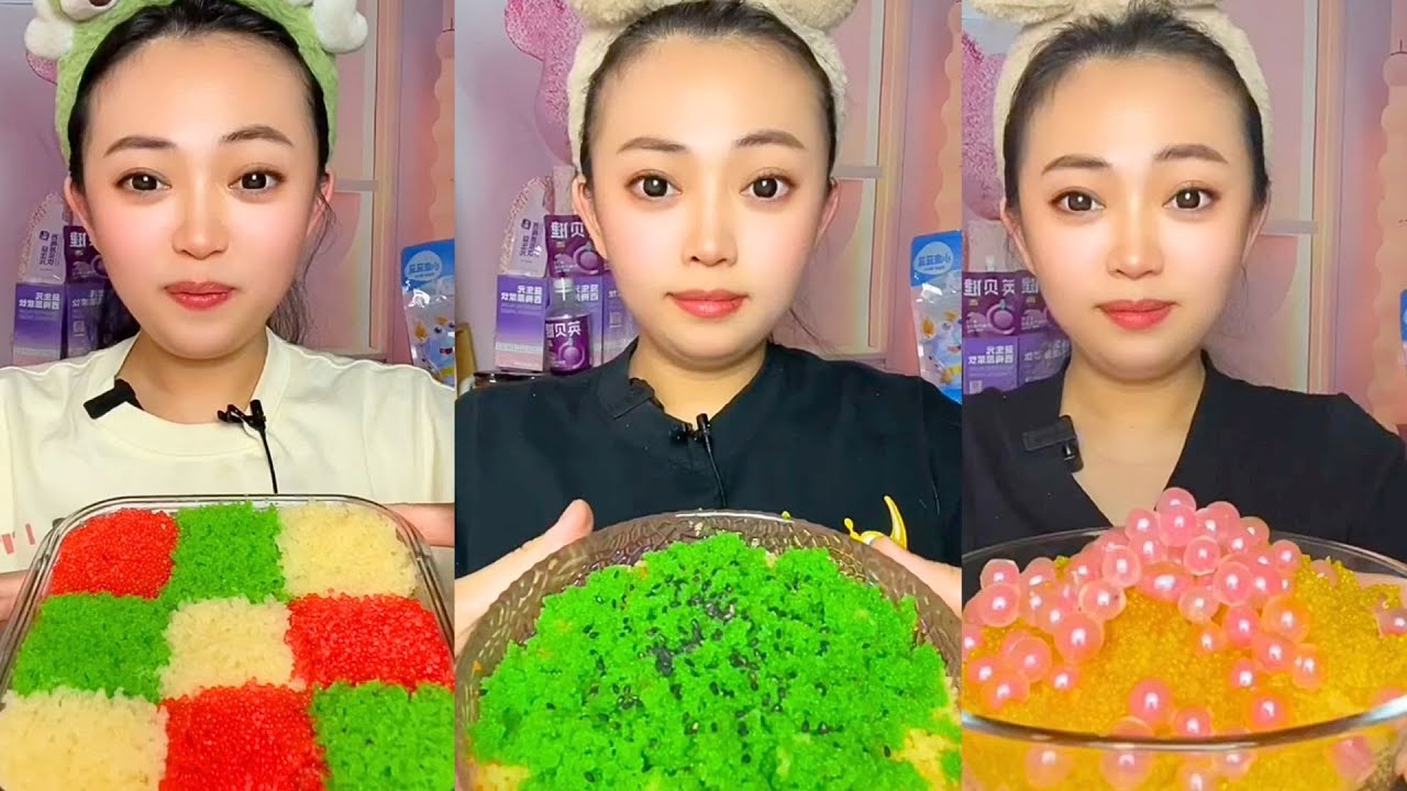 Extreme Colorful Snack ASMR Mukbang | Spicy Crunchy Egg Mix & Chinese Eating Sounds #327