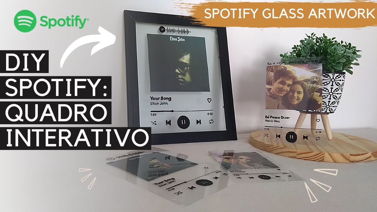 SPOTIFY - Quadro Interativo | SPOTIFY GLASS ARTWORK (Técnicas Fáceis e Baratinhas)