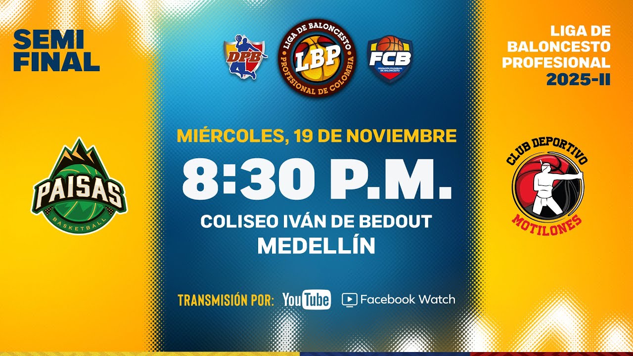 LIVE: #PlayoffsLigaDeBaloncestoProfesional | Paisas De Antioquia VS Club Deportivo Motilones25-11-19