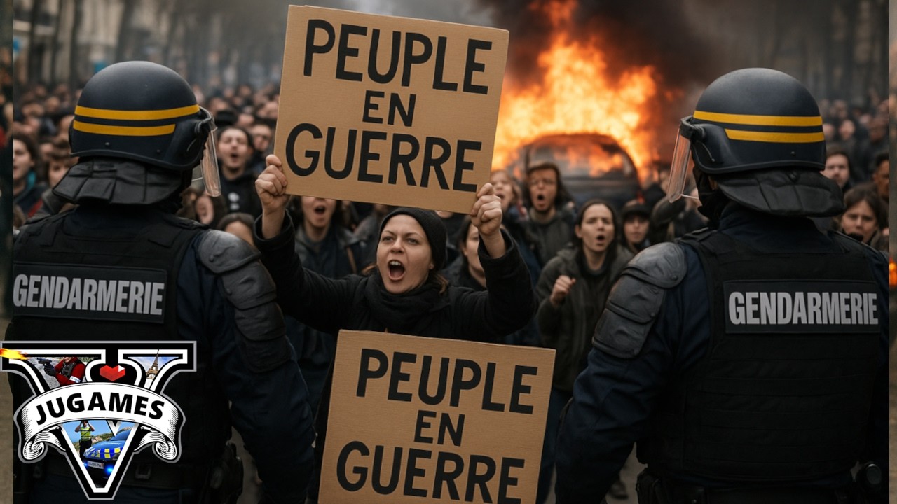 MANIF 10 SEPTEMBRE, VILLE EN FEU, GENDARME EN PANIQUE - GTA 5 LSPDFR