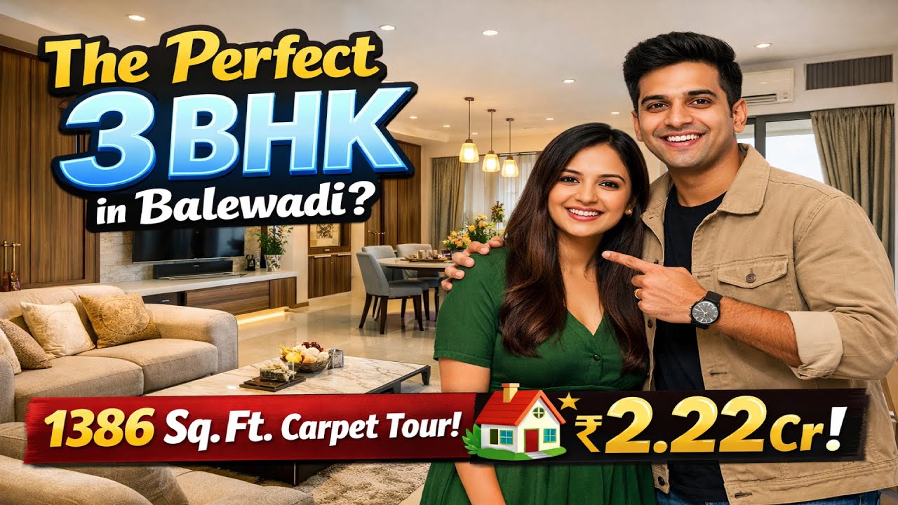 The Perfect 3 BHK in Balewadi? | 1386 Sq. Ft. Carpet Tour @ ₹2.22 Cr! 🏠