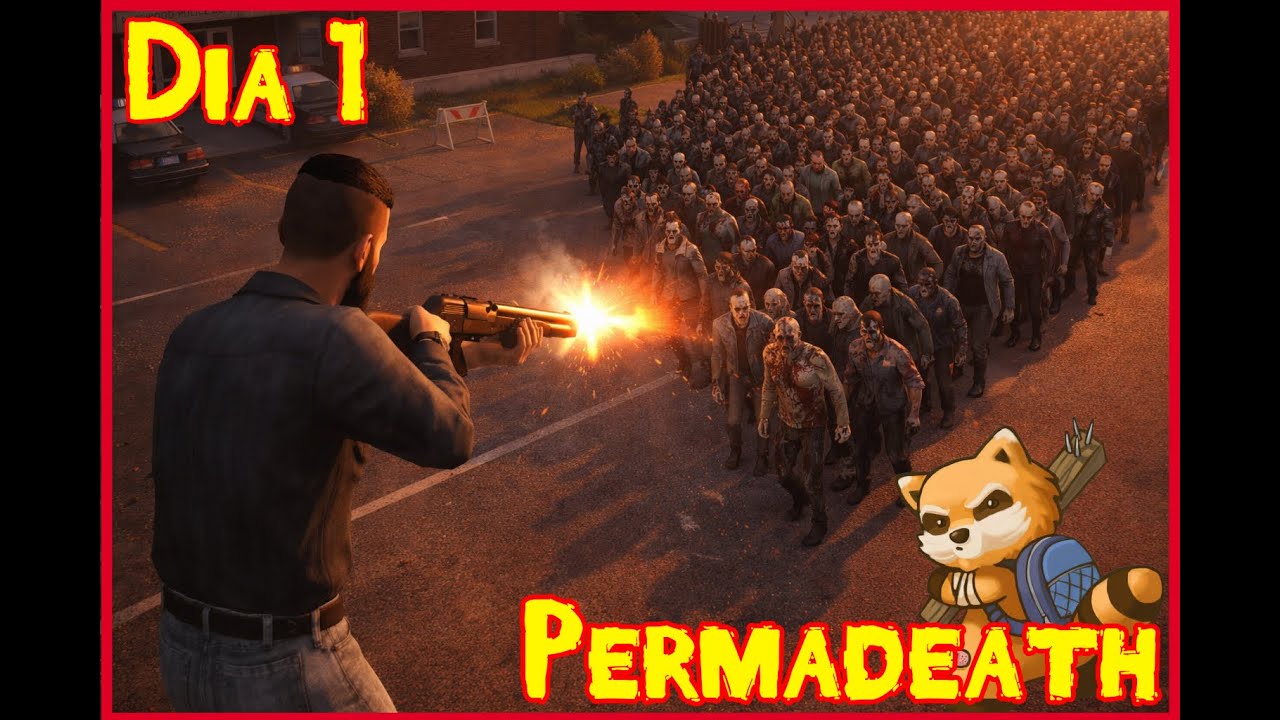 Aseguramos Rosewood +300 Bajas Project Zomboid permadeath Dia 1