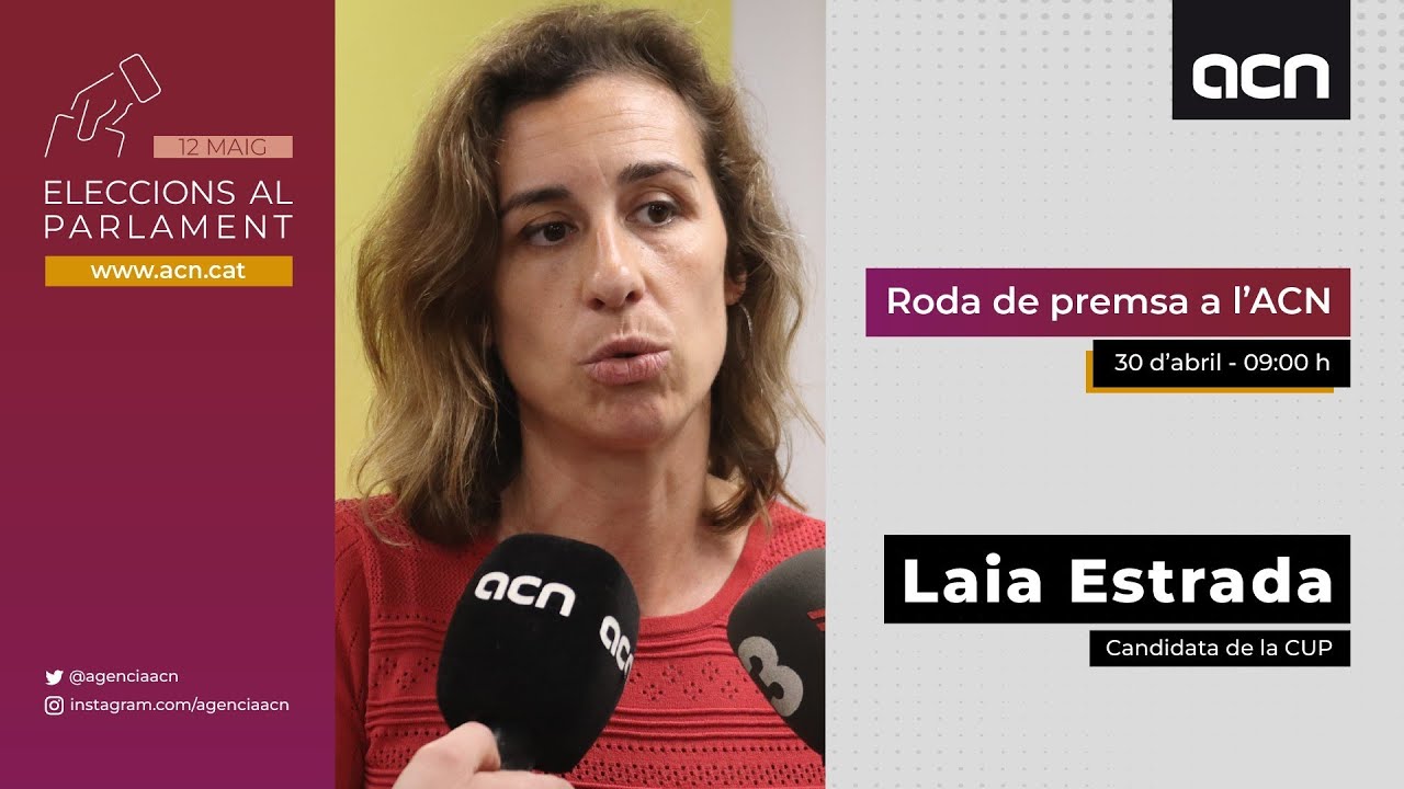 Roda de premsa a l'ACN de Laia Estrada