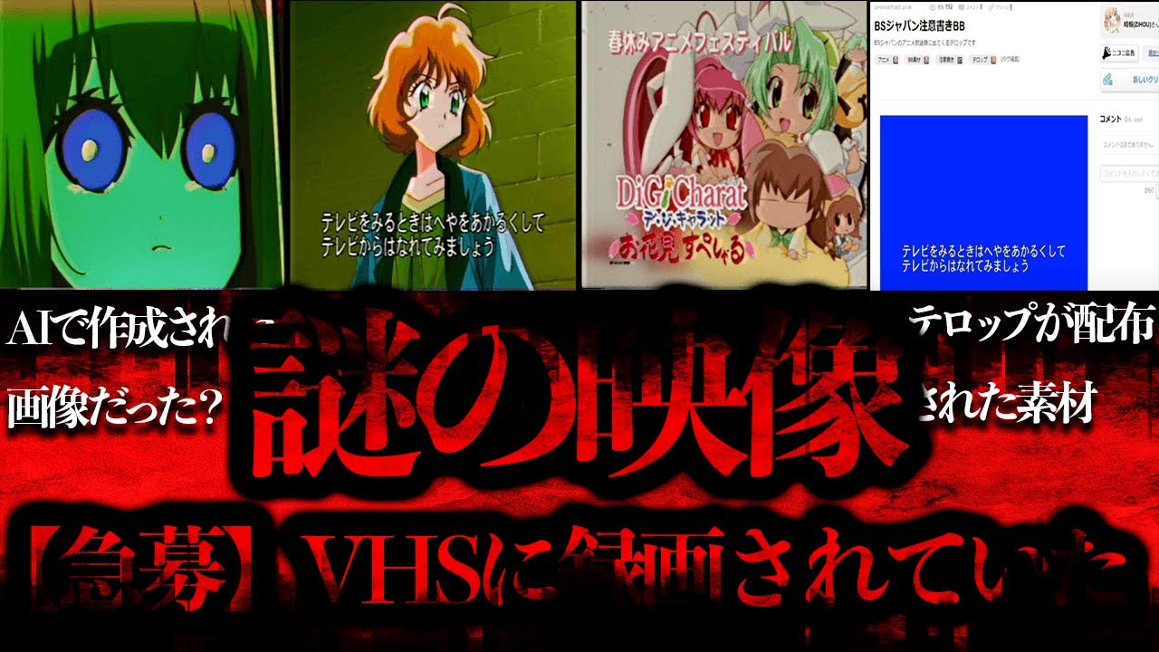 【急募】VHSに録画されていた謎の映像とは一体何だったのか？【都市伝説】