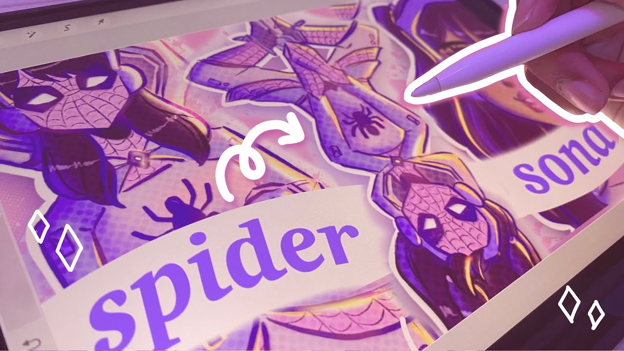 so many drawings! ✿ designing my Spider-Sona for the first time