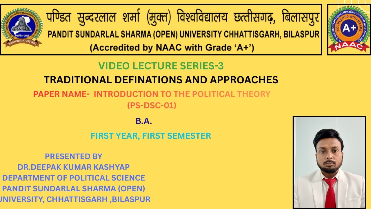 Lecture-03 Traditional Approaches and Definations