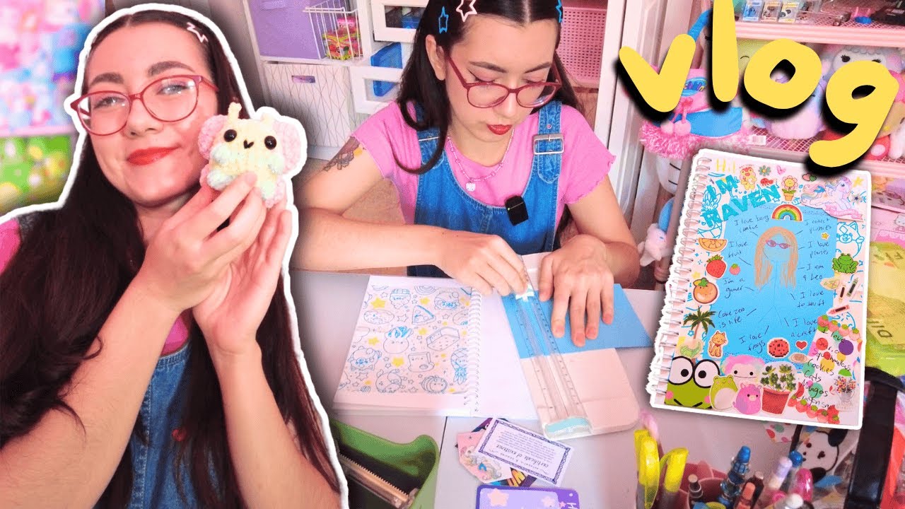 mega crafty vlog!! crocheting + junk journaling