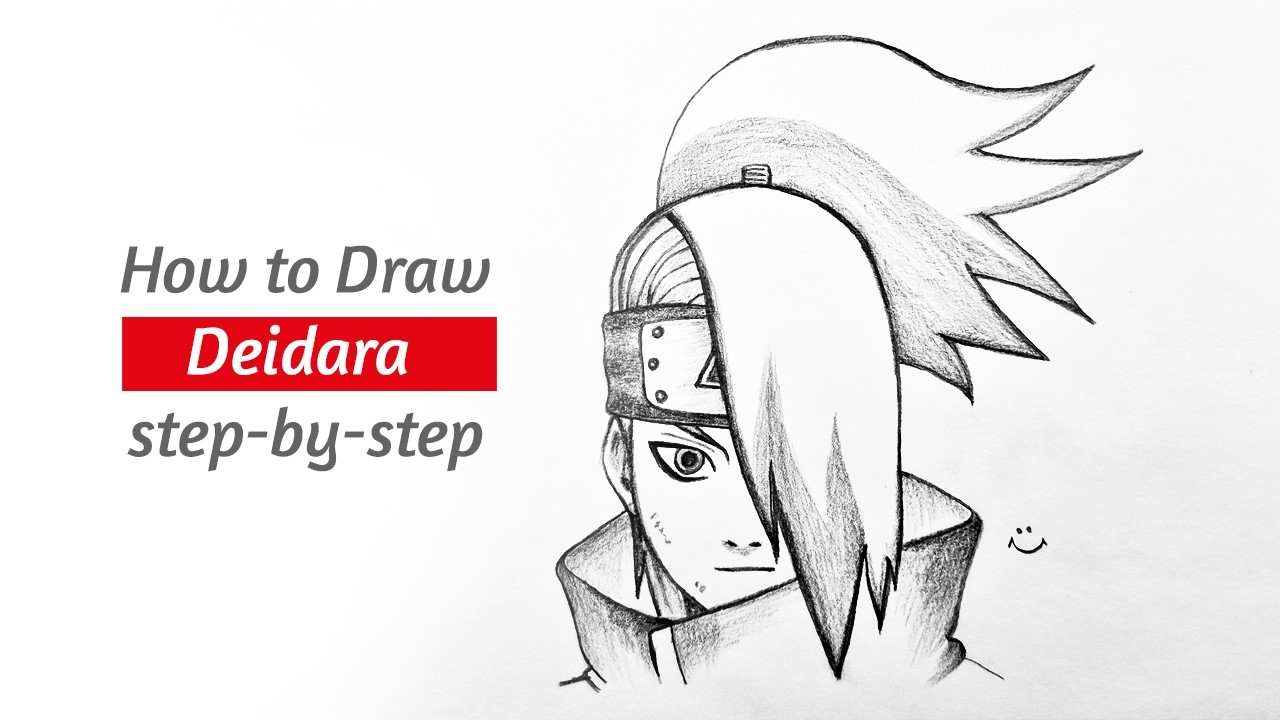 How to draw Deidara from Naruto || Naruto drawing tutorial || Easy anime drawings for beginners