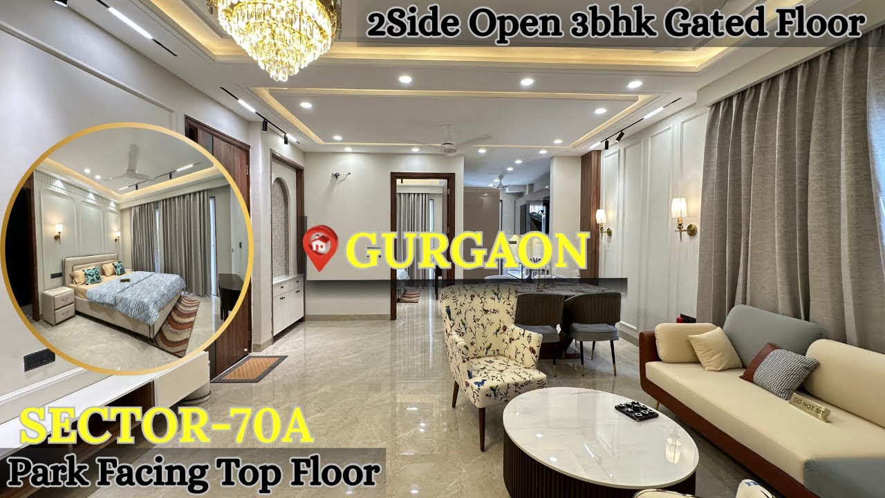 2 Side Open ! 180 Sq.yd Park Facing Top Floor ! 3Bhk Builder Floor In Gated Community Gurgaon !