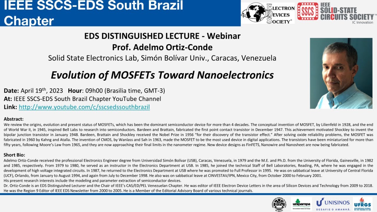 DTalk - Evolution of MOSFETs Toward Nanoelectronics - Prof. Adelmo Ortiz-Conde