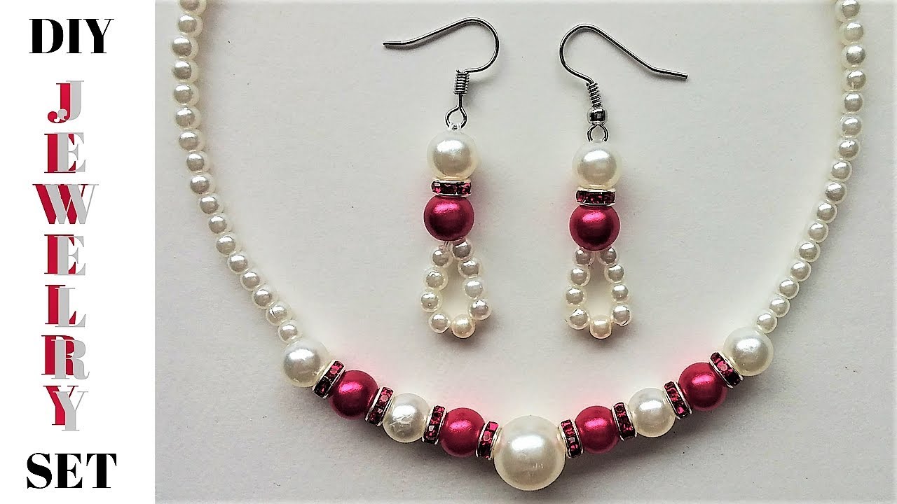 Easy DIY Jewelry set Tutorial. Beaded Jewelry for an elegant outfit