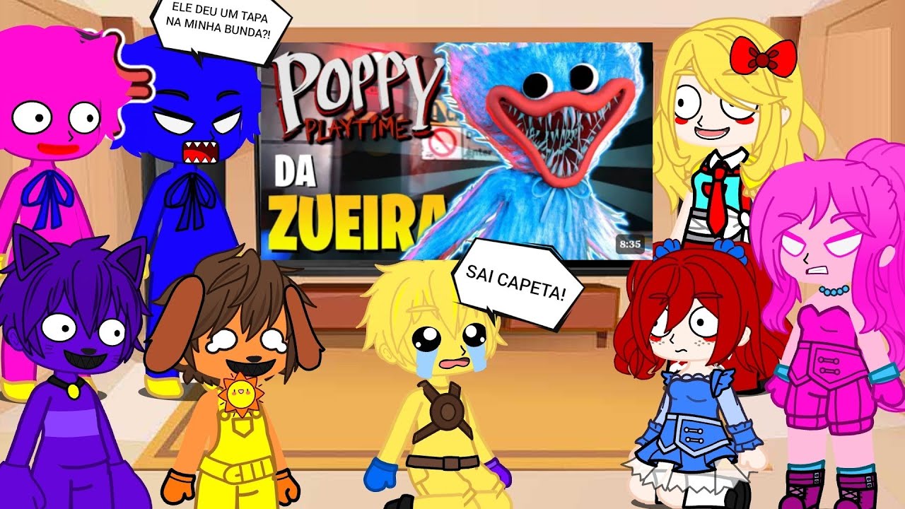 Poppy Playtime react a Poppy Playtime da Zoeira 😂❤️ O HUGGY WUGGY É DO BEM E EU POSSO PROVAR
