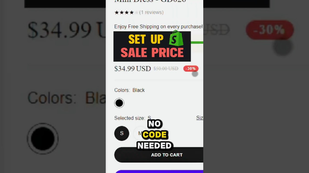Show Sale/Discount Price on Shopify (No Discount Code Needed!)