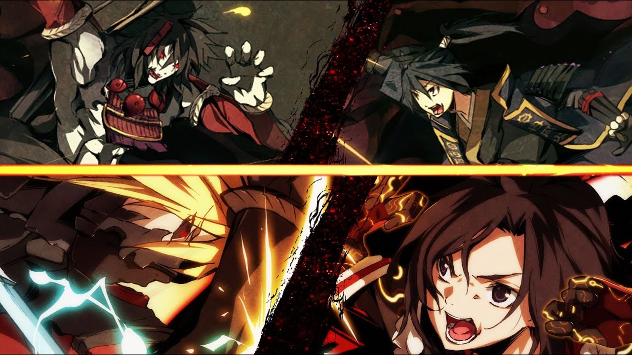 Kajiri Kamui Kagura Akebono no Hikari - Sojirou vs Akuro & Shiori vs Morei [ENG SUB]