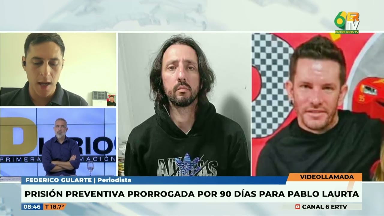 Concordia - Federico Gularte Prision preventiva prorrogada para Pablo Laurta por 90 dias
