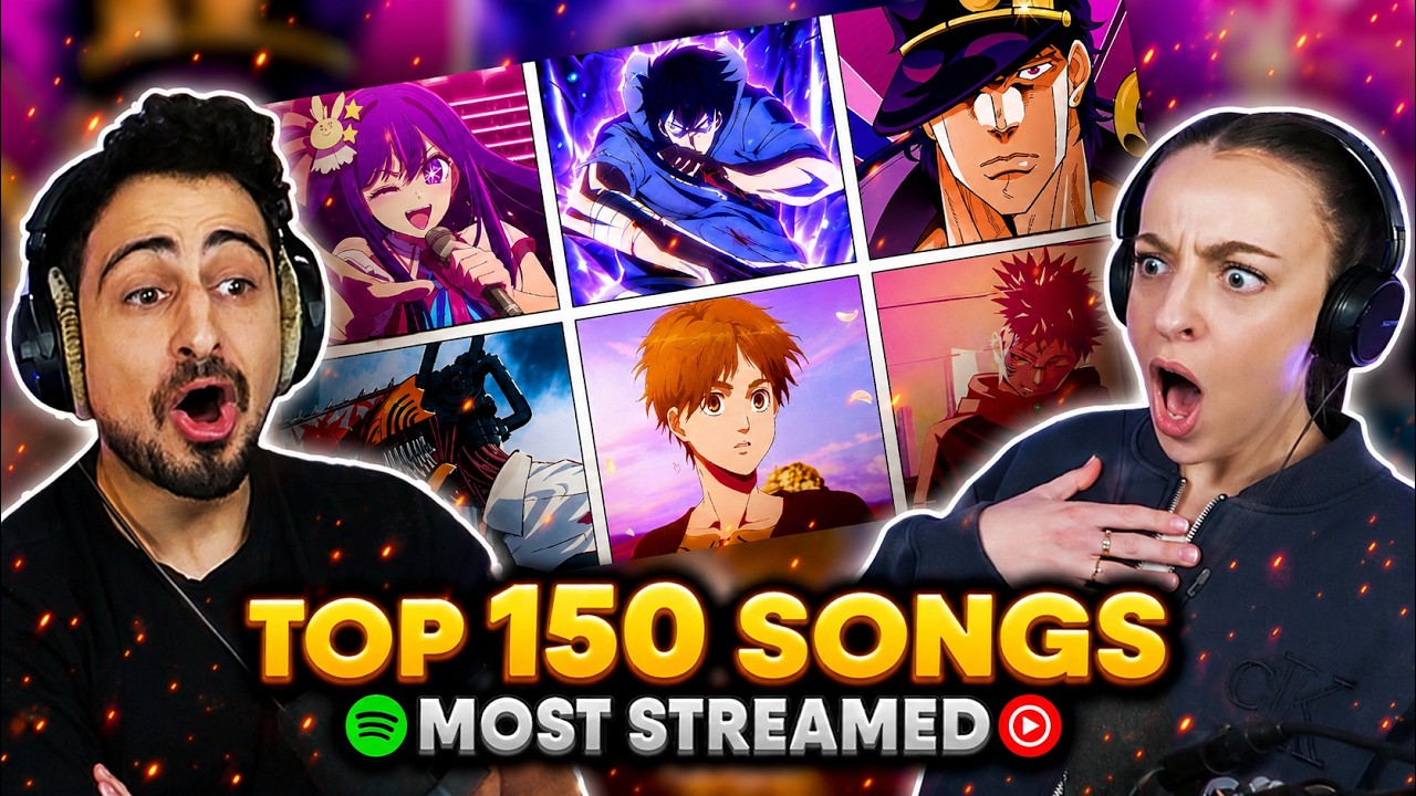No. 1 SHOCKED US! TOP 150 MOST STREAMED ANIME SONGS! (FIRST TIME REACTION)
