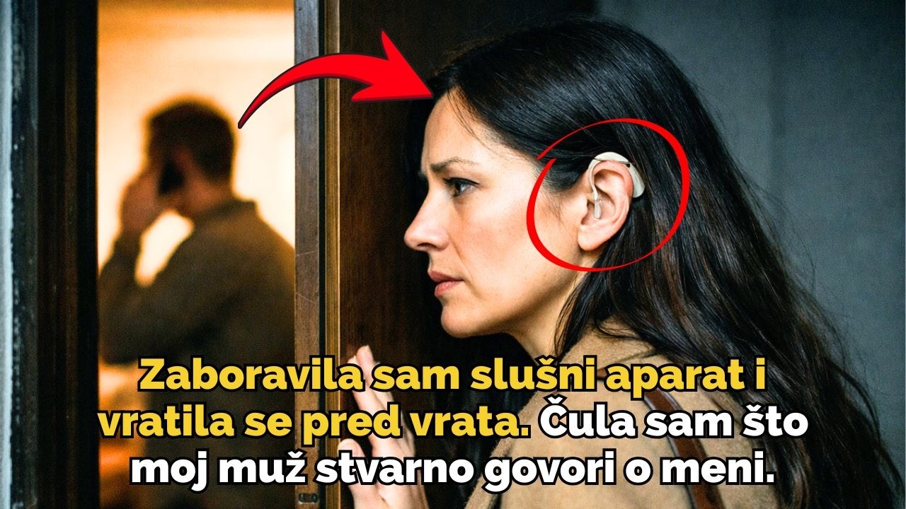 Zaboravila sam slušni aparat i vratila se pred vrata. Čula sam što moj muž stvarno govori o meni.