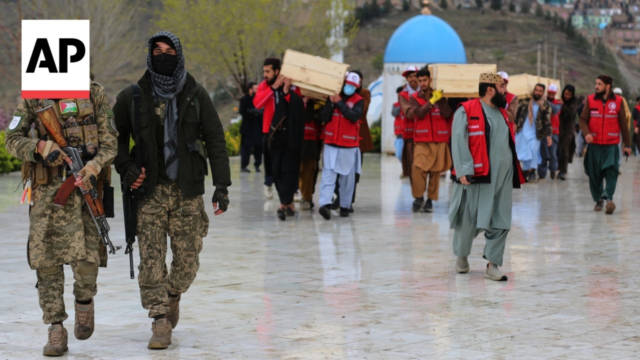 Taliban leaders in Afghanistan hold funerals after hundreds killed in strike
