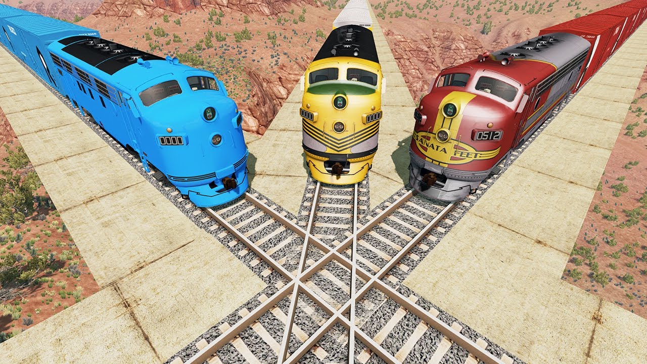 Amazing high Speed Train Vs. Train Crashes | Train Accidents #21 - BeamNg Drive
