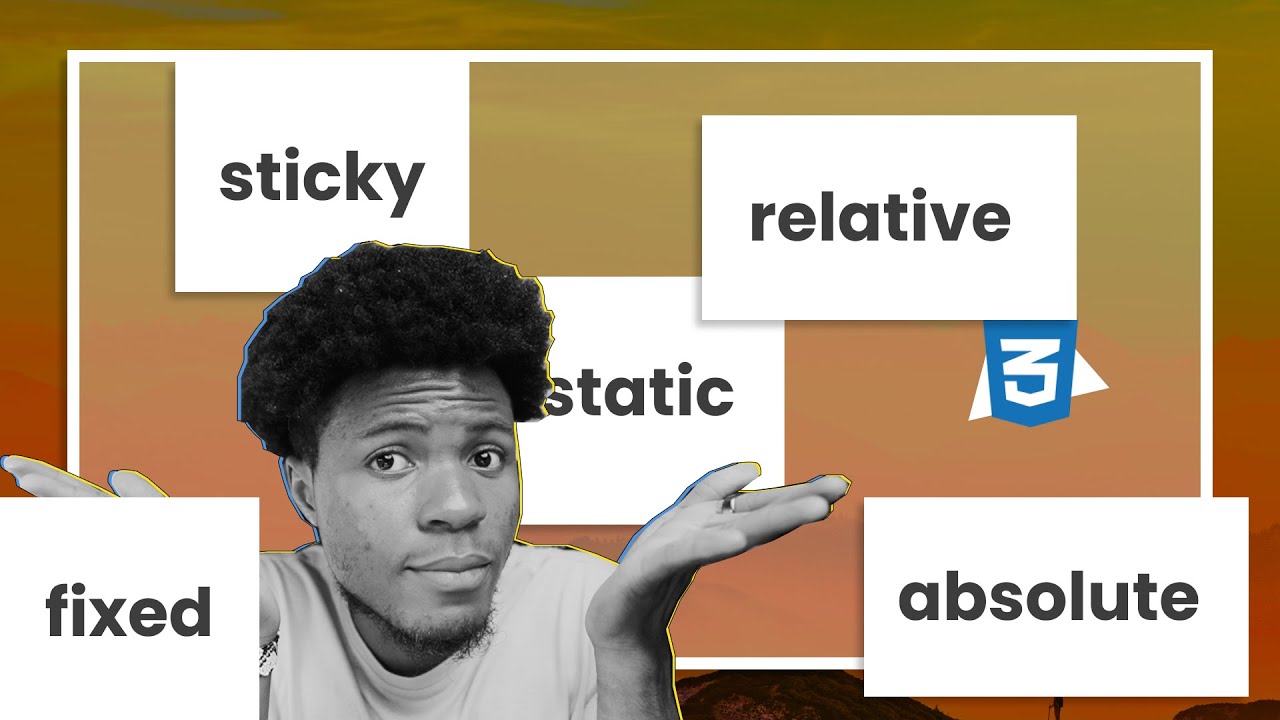 CSS positions explained | static, relative, absolute, fixed and sticky