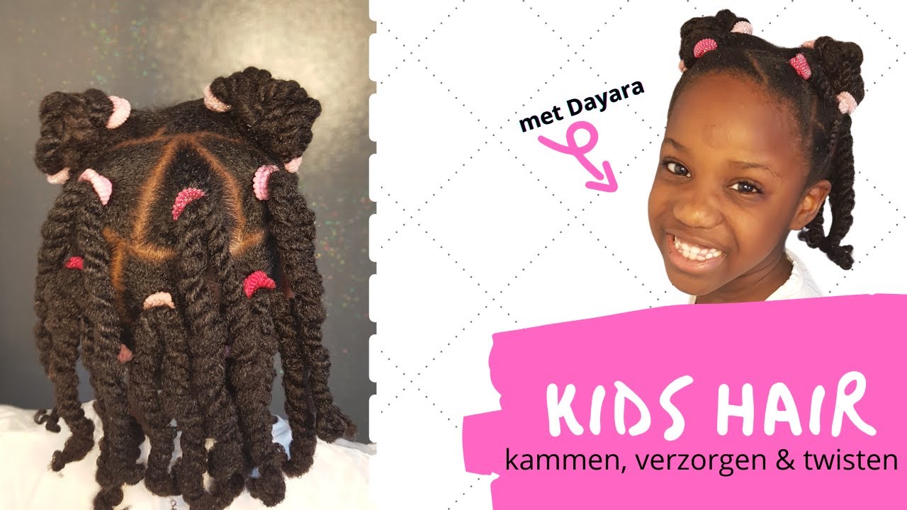 Kroeshaar Verzorging Voor Kinderen - Haar Uitkammen, Behandelen en Opnieuw Twisten