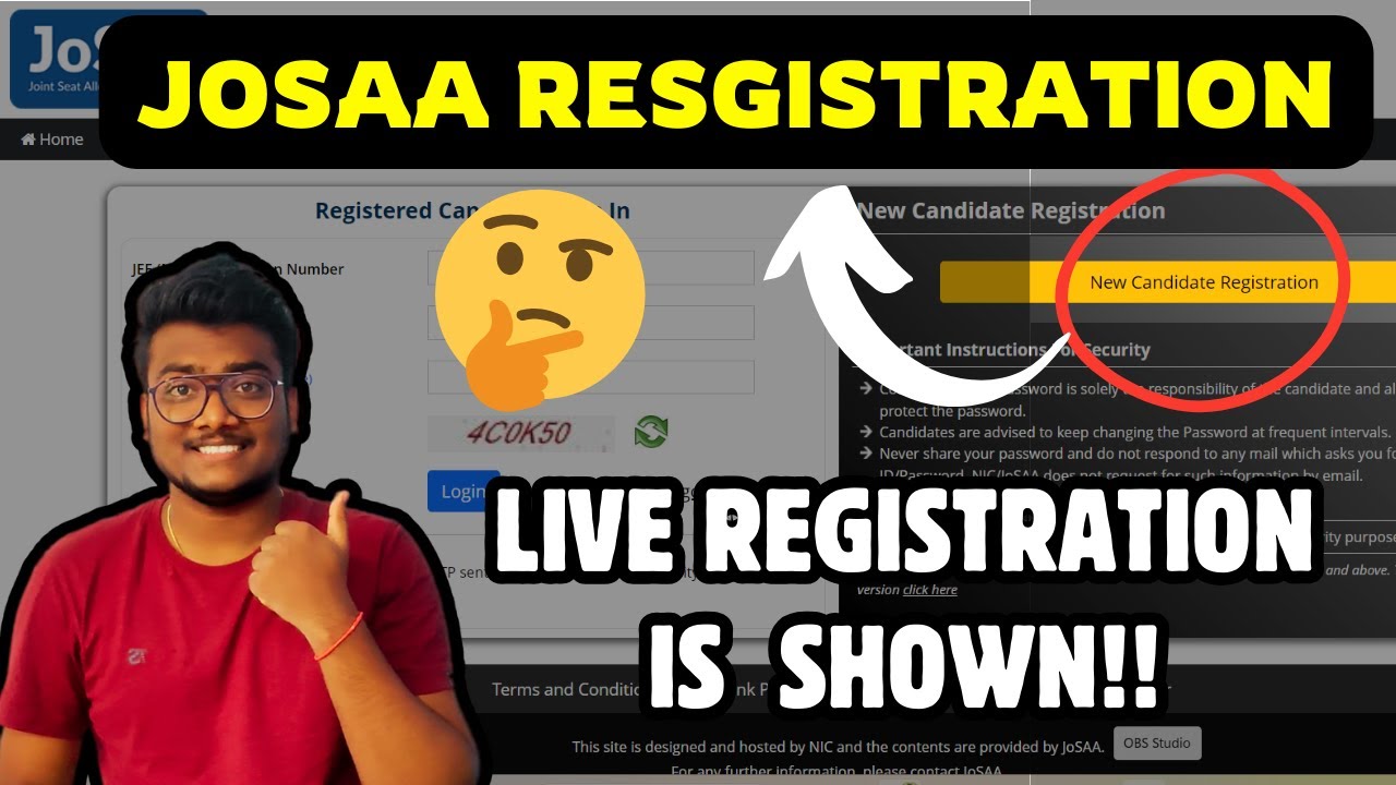 How to Register for JoSAA Counselling | JoSAA 2024 #josaacounseling