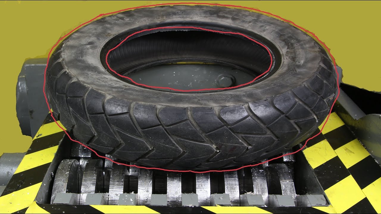 Experiment Shredding Tire | The Crusher
