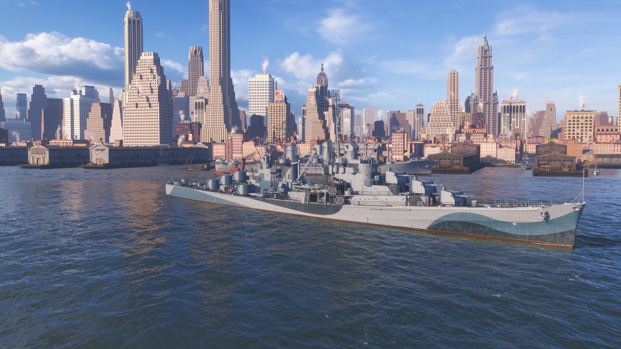 World of Warships... Tier VII Premium American radar cruiser Atlanta
