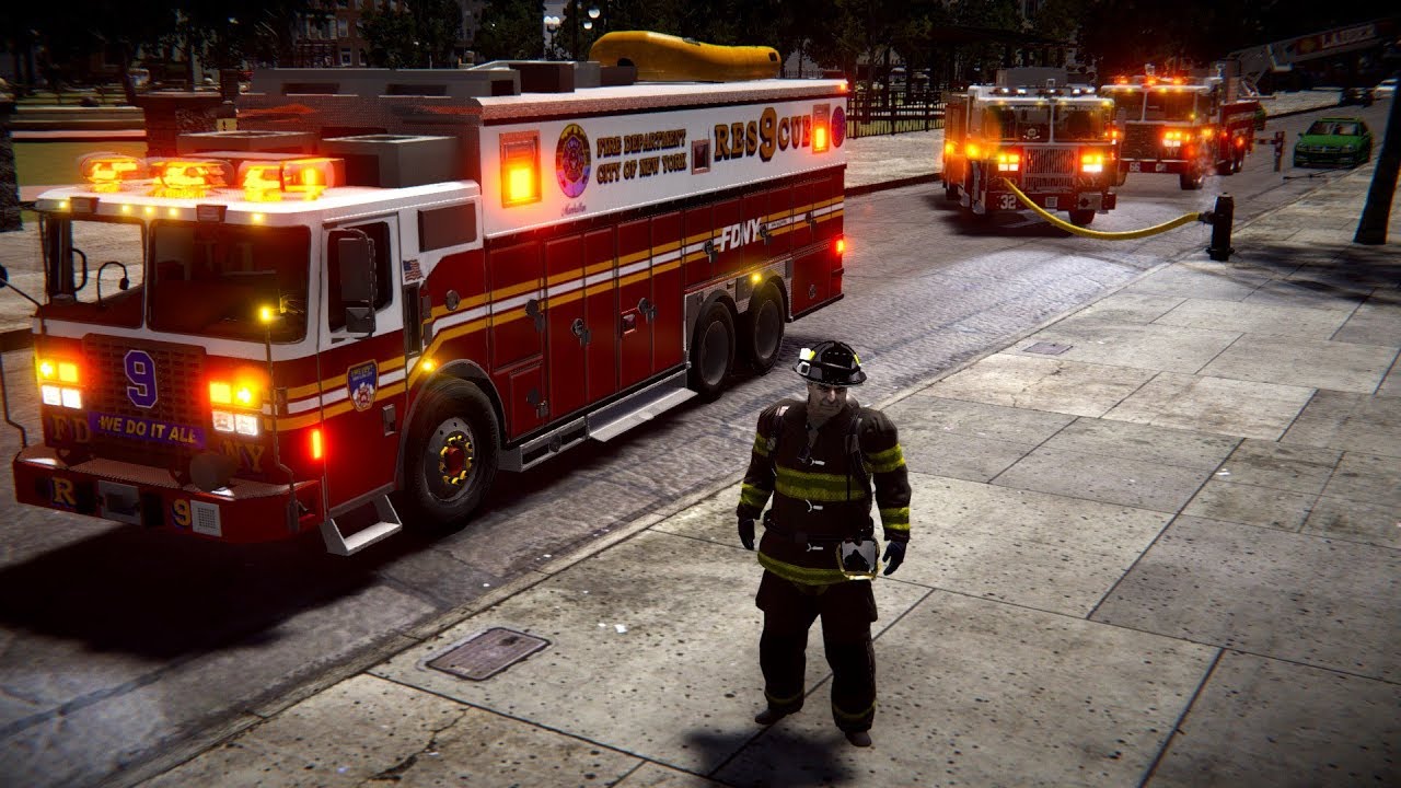 EmergeNYC Rescue 9 Responds To A Fire In The Basement