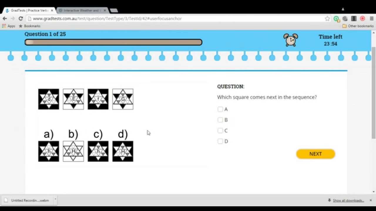 GradTests Inductive Reasoning Question Quick Example #2