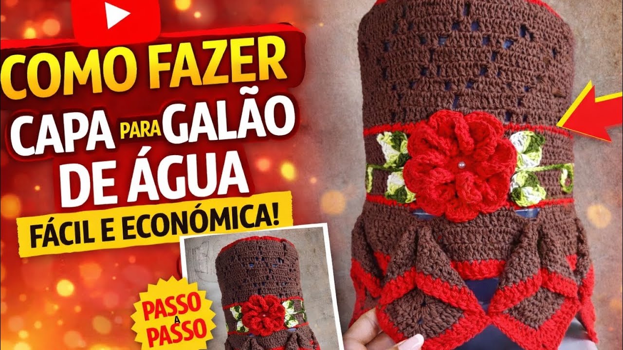 Capa de Galão de Água em Crochê 🧶 | Passo a Passo Completo para Iniciantes