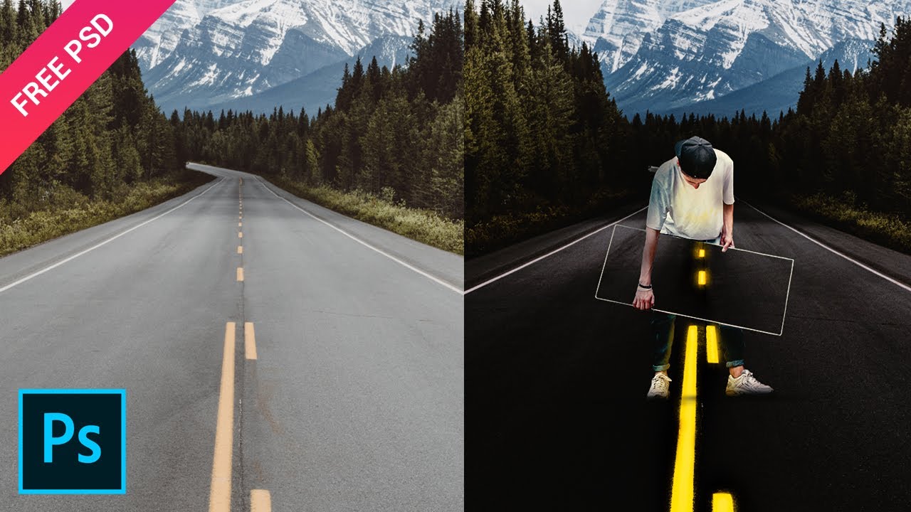 Glowing Road Style Calop - Tutorial Photoshop 2020