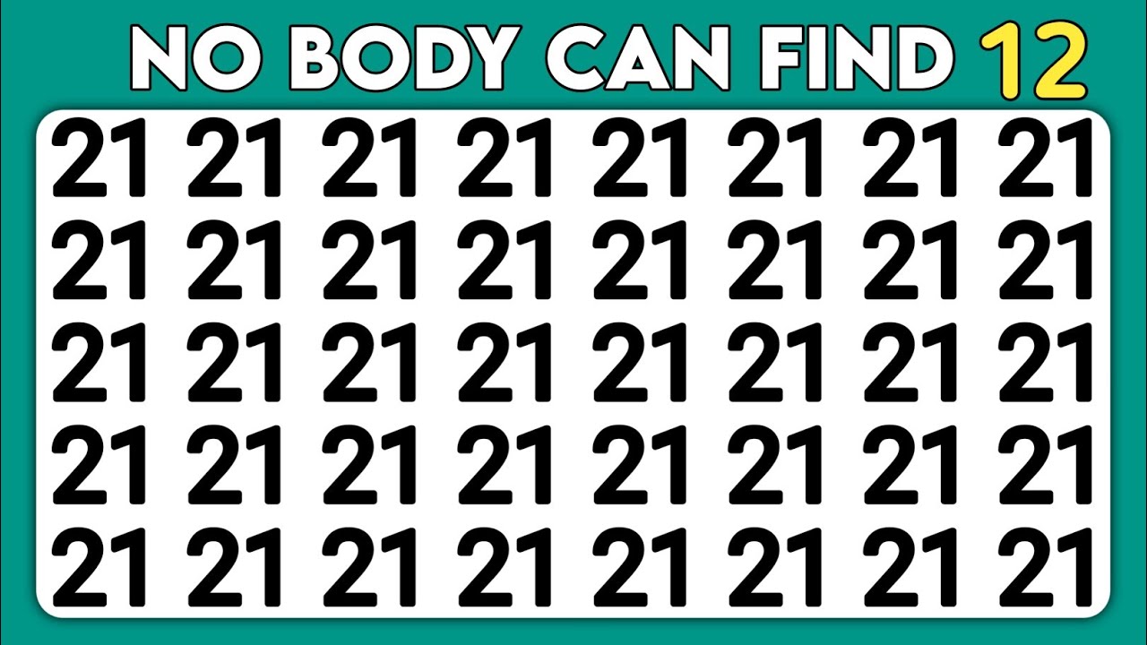 Find The Odd One Out -Test Your Observation Skills Accuracy|Number & Letter Edition-Easy to Extreme