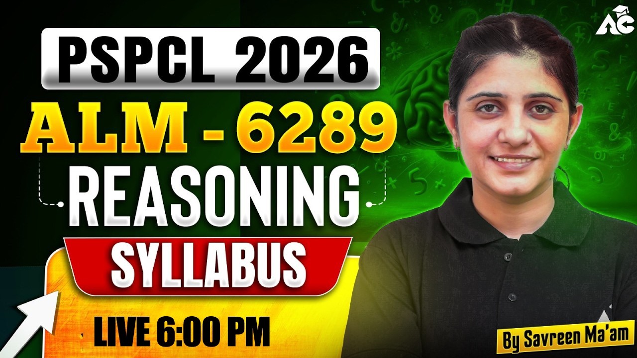 PSPCL ALM Syllabus | Reasoning Complete Breakdown | 6289 Posts | Full Detail By Savreen Mam
