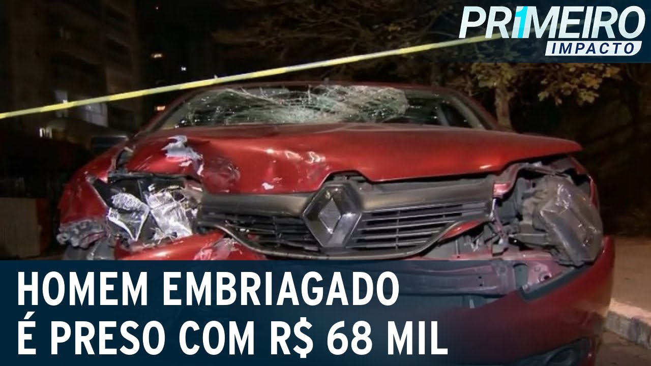Motorista embriagado é detido com R$ 68 mil em abordagem policial | Primeiro Impacto (08/09/21)