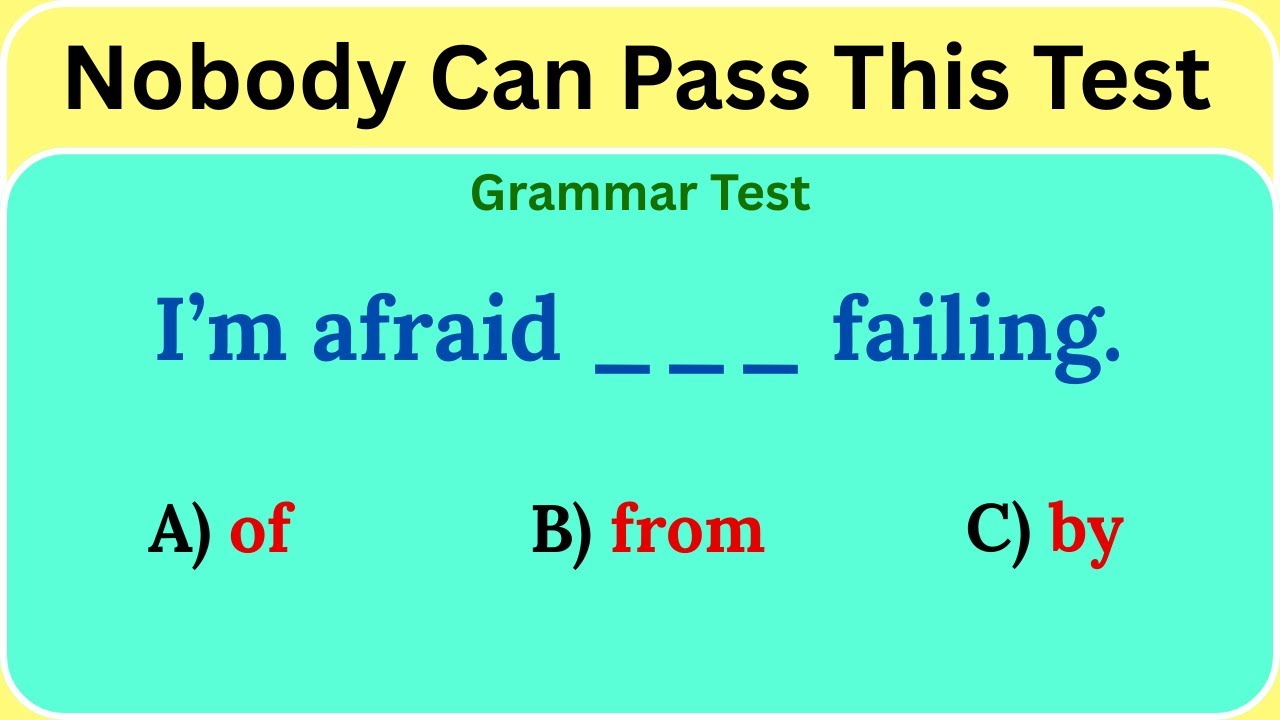 Mixed English Grammar Quiz — Nobody Can Get All Answers Right!