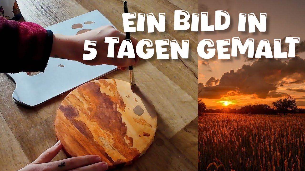 ☀️ PAINT WITH ME Sonnenuntergang malen in 5 Tagen 