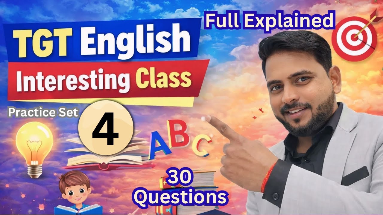 3 JUNE TGT English Class || with Explanation| Practice Set 4 by Amit Sir at Competition Conservatory