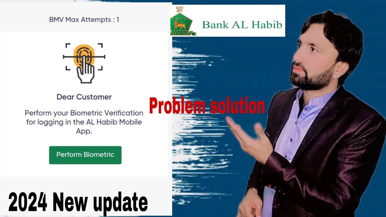 Perform your Biometric Verification for logging in the AL Habib Mobile App 2024