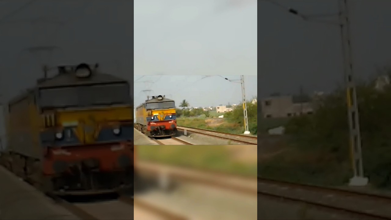 17415 Haripriya express with WCAM3 skipping Jayasingpur station#indianrailways #nonstop #train#wcam3