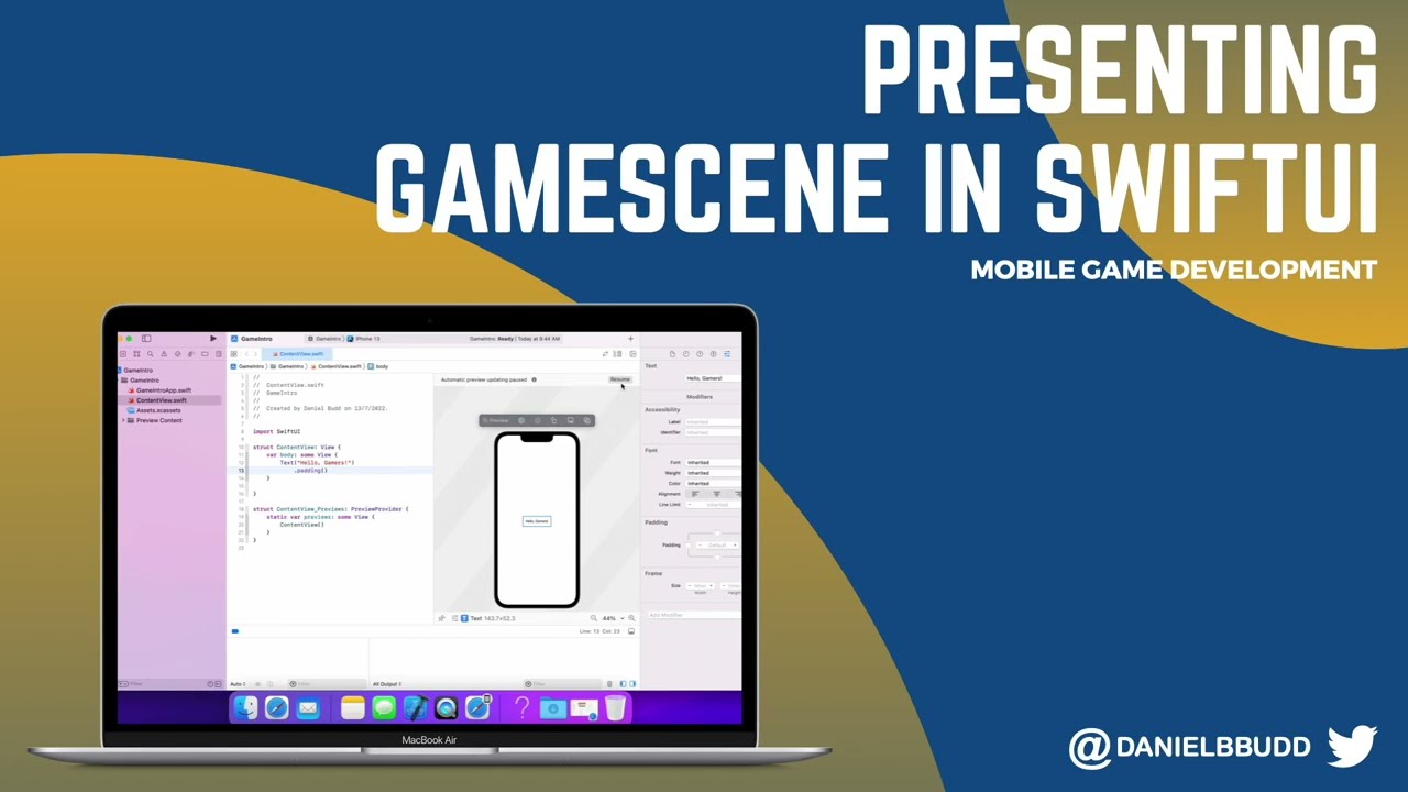 Presenting a SpriteKit GameScene - Mobile Games Development