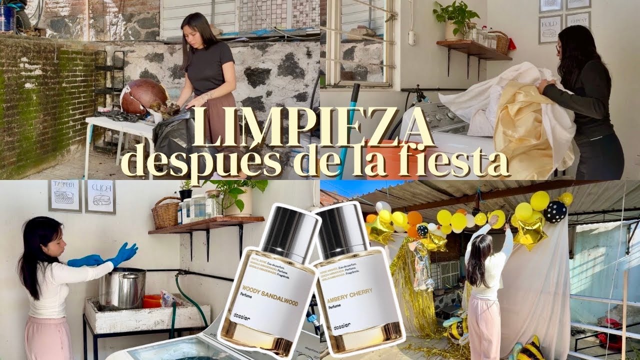 LIMPIANDO DESPUÉS DE UNA FIESTA🧺🎉 REBAJAS EN PERFUMES DOSSIER✅