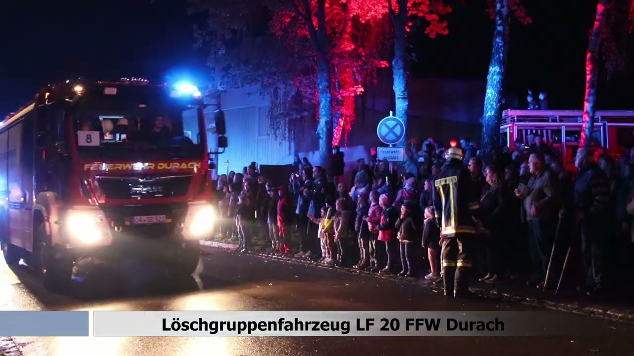 Nachtfahrt des Feuerwehrfahrzeugkonvoi im Landkreis Oberallgäu - Lange Nacht der Feuerwehr 2022