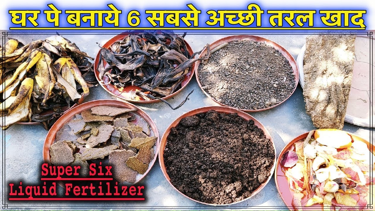 गर्मी के लिए घर पे बनाये 6 तरह की लिक्विड फ़र्टिलाइज़र । How to make homemade LIQUID FERTILIZER