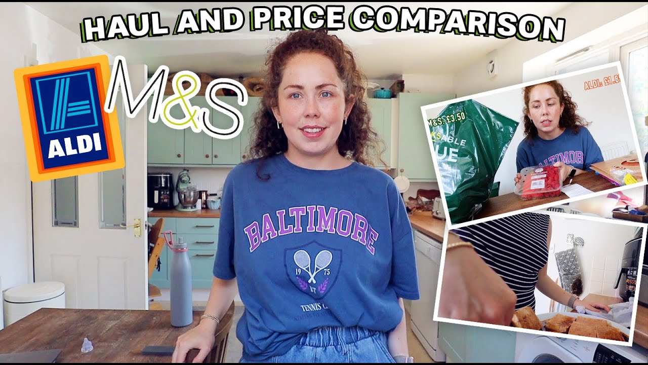 Comparing M&S Prices To Aldi and M&S Top-Up Shop Food Haul 2023 (M&S VS ALDI)