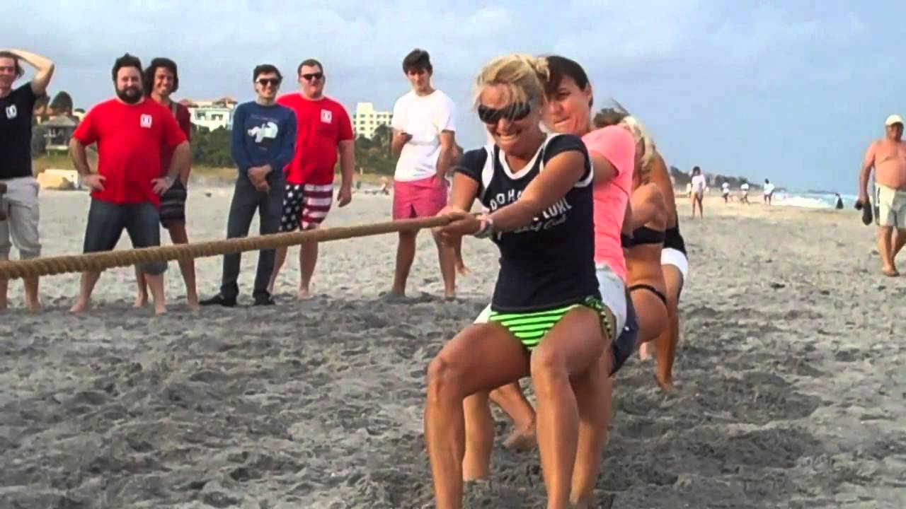 Moms vs Groms Tug of War Delray Beach Surf Festival 2013