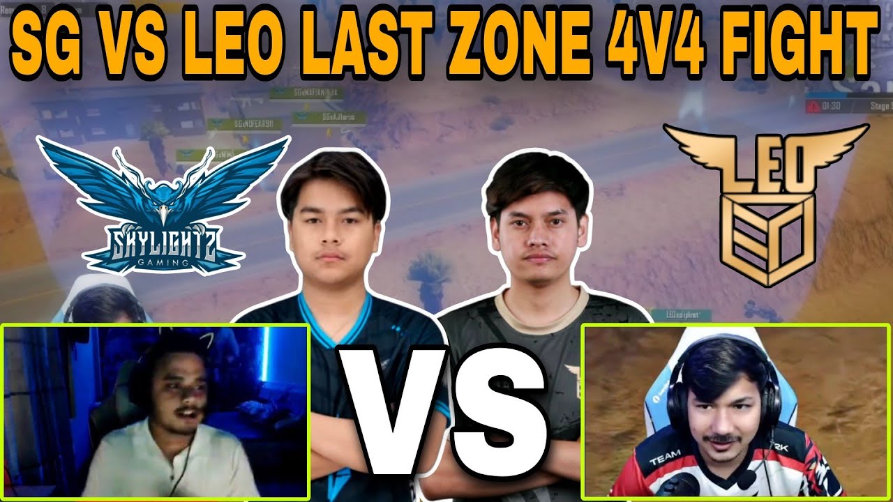 Skylightz Gaming vs LEO Esports | Last Zone 4v4 Fight | Streamers Reaction 🔥| Clash with kvn